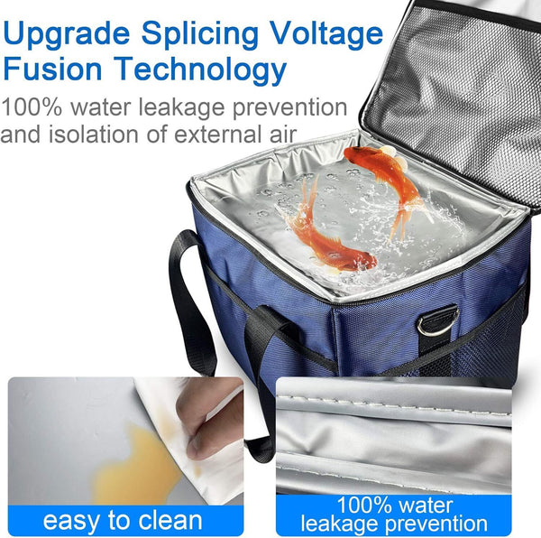 Cool Bag Large Picnic Cooler Box 28L Waterproof Camping BBQ Family Soft Cooler 4