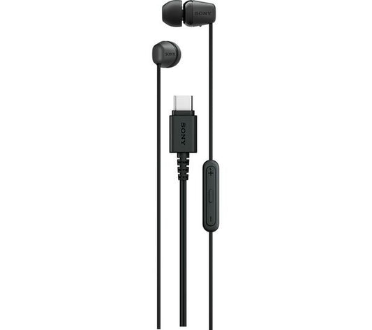 Sony IER‑EX15C USB‑C Wired Earbuds with Mic – Lightweight In‑Ear Black