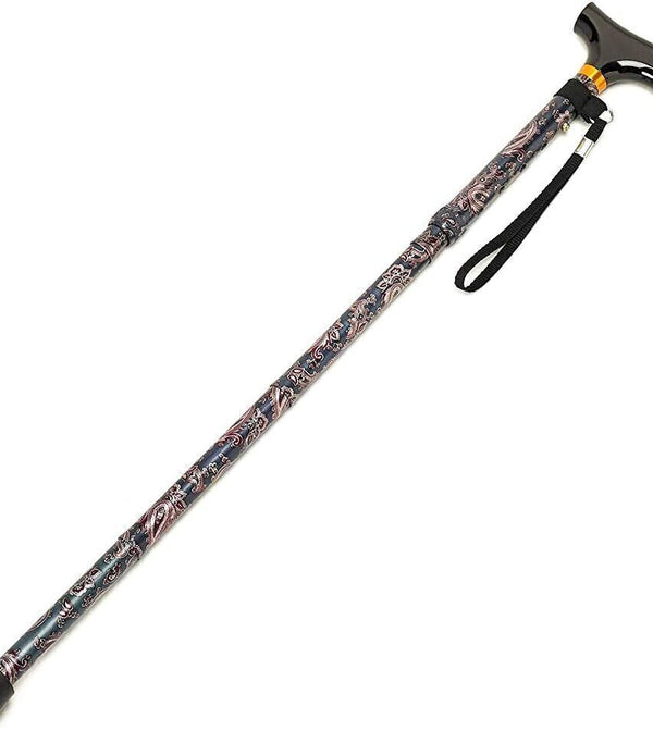 HOMECRAFT Short Folding Walking Stick Rubber Tip 77.5-87.5cm