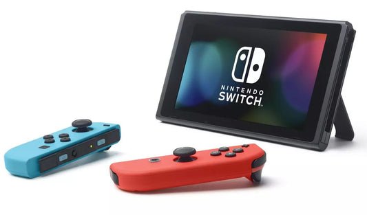 Nintendo Switch Handheld Console, 32Gb, Improved Battery - Neon Blue/Red