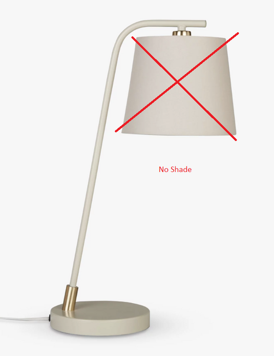 John Lewis ANYDAY Harry Table Lamp, Putty H48.6 x W18 x D30cm - *NO SHADE*