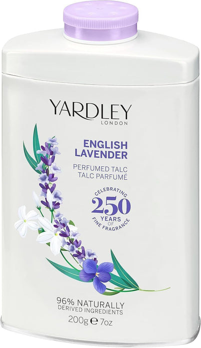 Yardley London English Lavender Perfumed Body Powder 200g Classic Scented Talc