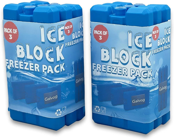 6 x Freezer Blocks For Cool Cooler Bag Ice Packs For Lunch Box Picnic Reusable