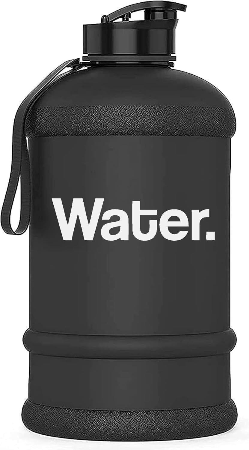 1.3L Water Bottle BPA Free, Leak Proof with Flip Cap Ideal for Adults Matte Blac