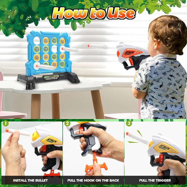 Toy Gun and Accessories with Foam Darts Compatible with Nerf Guns