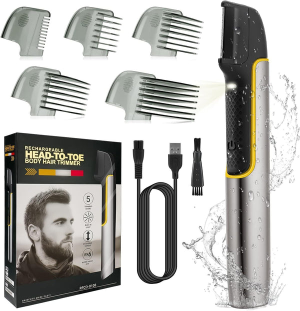 Electric Beard Trimmer Wet & Dry Shaver LED, Bestcool Rechargeable Grooming Kit