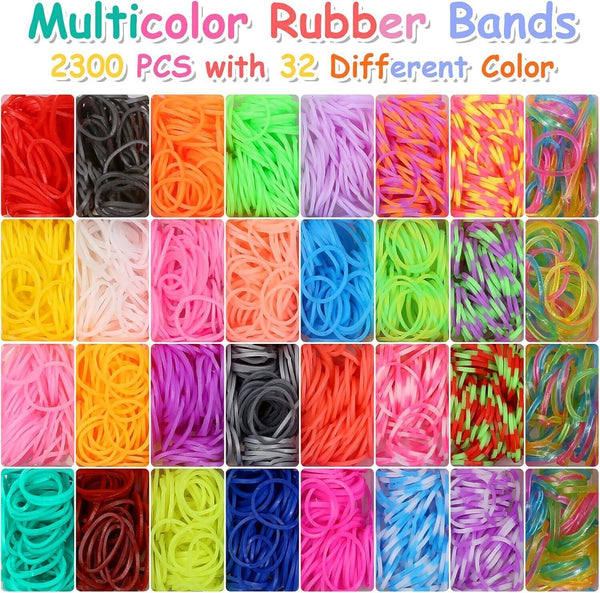 Modacraft 2500PCS 32 Color Loom Bands Craft Kit for Kids  DIY Bracelet Set