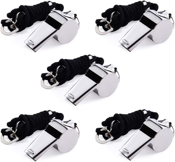 YMWALK Stainless Steel Coach Whistle w/Lanyard for Sports, Lifeguard & Dogs