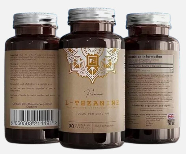 90 L-Theanine Capsules from Green Tea - High Strength 750mg Damaged Box