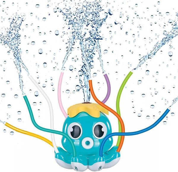 YEIBOBO Outdoor Octopus Sprinkler - Blue Water Spray Toy for Kids 3+