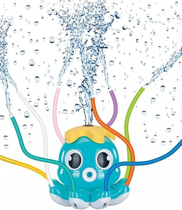 YEIBOBO Outdoor Octopus Sprinkler - Blue Water Spray Toy for Kids 3+