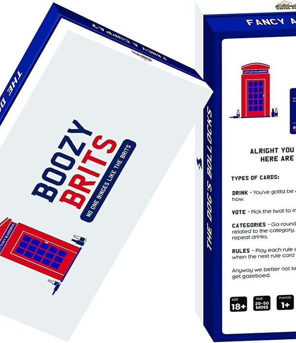 Boozy Brits Drinking Card Games - Fun Adult Party Game