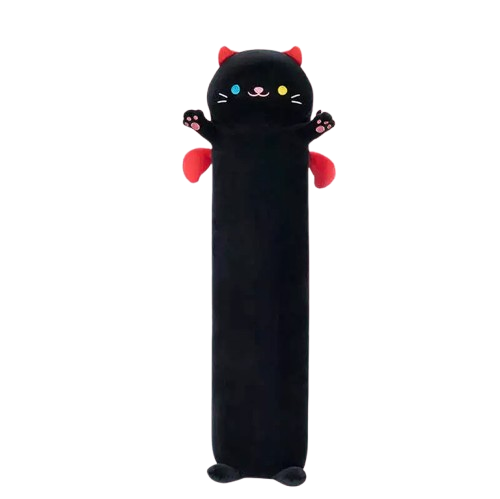 Mewaii 36inch Long Cat Plush Stuffed Animals Squishy Pillows Black -OPEN PACKAGE