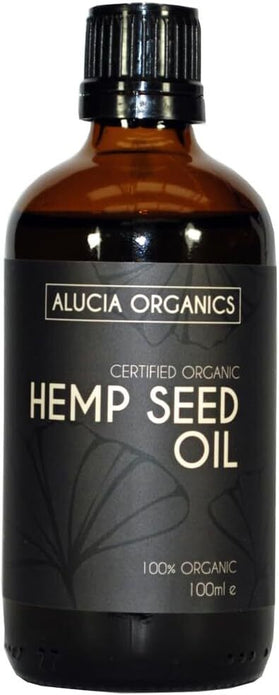 Alucia Organics Hemp Seed Oil 100ml, Certified Organic, Cold Pressed