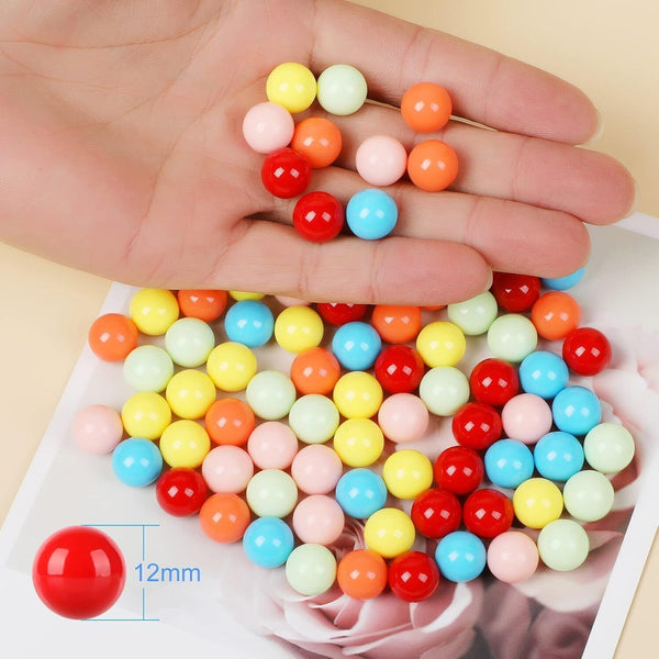 Ailebens 84pcs Acrylic Marbles for Board Games & Chinese Checkers