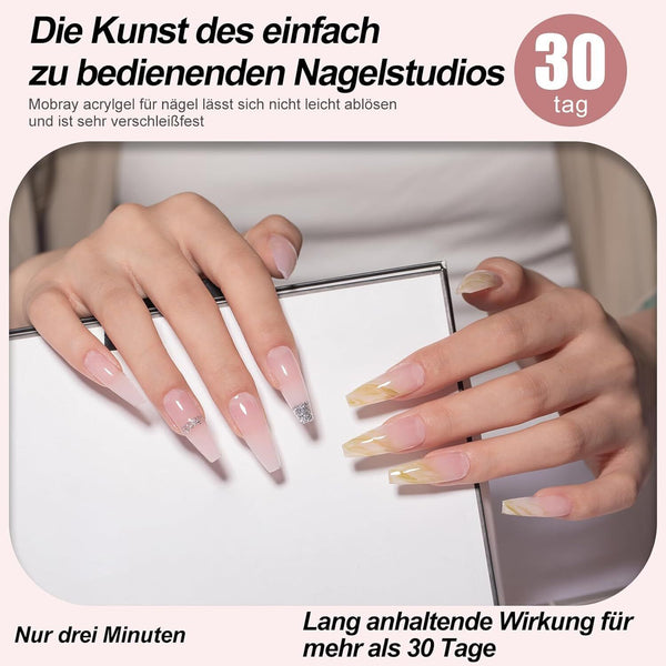 Mobray Poly Nails Gel Jelly Nude Colours Apricot 60ml Starter Nail Art Set