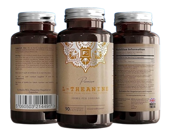 90 L-Theanine Capsules from Green Tea -- High Strength 750mg Green Tea Extract