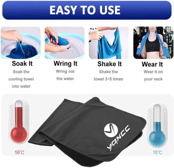 4pcs Multi-function Cooling Towel Portable Cooling Towel Running Yoga Sports