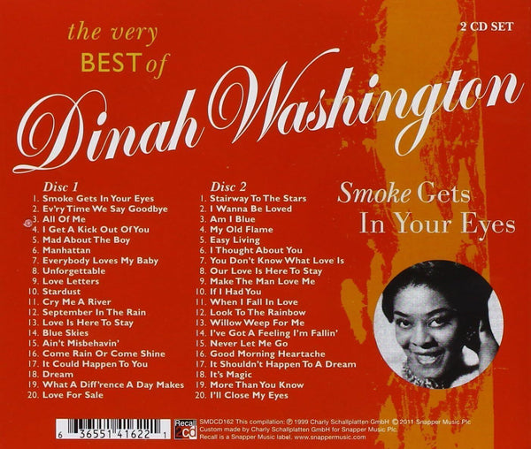 Dinah Washington Smoke Gets In Your Eyes Best Of 1999 CD