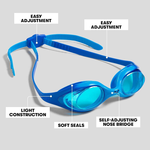 ARENA Spider Jr. Light Blue 6-12yrs Kids Swimming Goggles by Arena