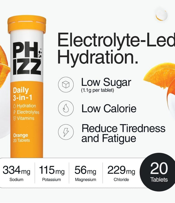 Phizz Orange Hydration Multivitamin Effervescent Tablets 60 Count EXP 0525