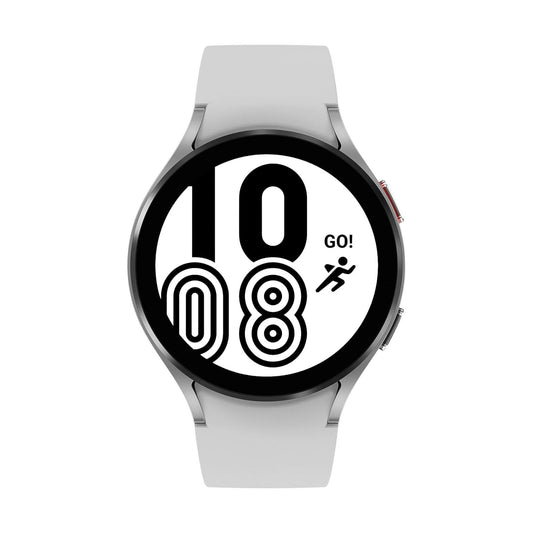 Samsung Galaxy Watch4 (Bluetooth, 40mm) Silver Aluminium Case + White Strap