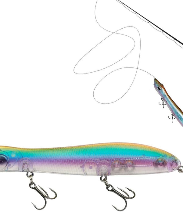 Sea Fishing Lures,125mm 17.5g Bass Lures,Pike-Shape Top Water,Surface Lure