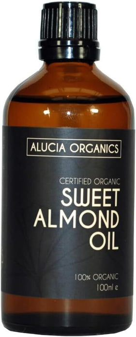 ALUCIA ORGANICS 100% Pure Sweet Almond Oil – Natural, Cold-Pressed, Vegan