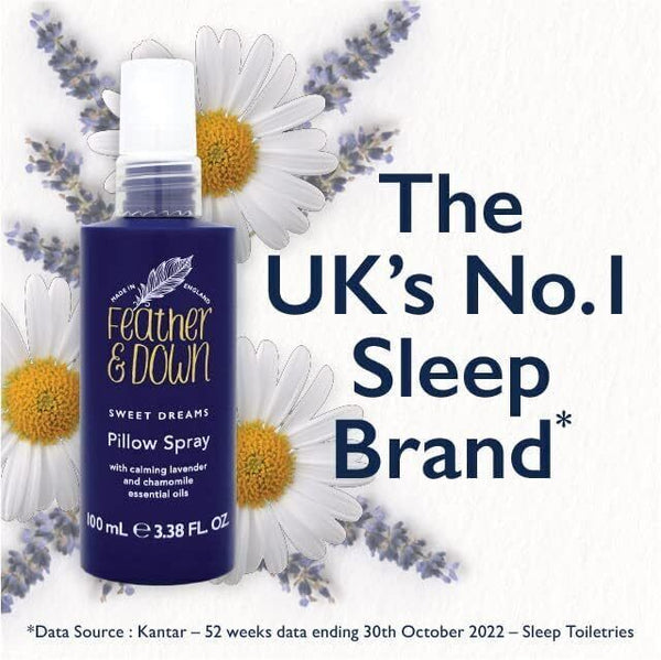 Feather & Down Sleeping Bag Gift Set - Eye Mask, Sleep Balm, Pillow Spray