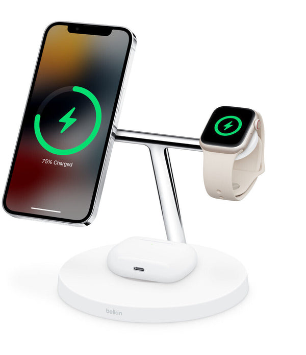 Belkin BoostCharge PRO 3-in-1 Wireless Charger with MagSafe for iPhone