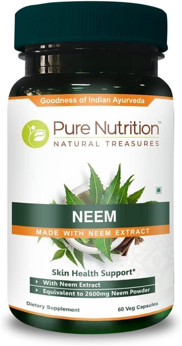 Pure Nutrition Neem Capsules 700mg - 60 Days Supply Non-GMO Herbal Formula