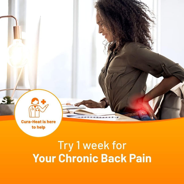 Cura-Heat Back & Shoulder Pain Heat Patches Pack of 2 Targeted 24H Pain Relief