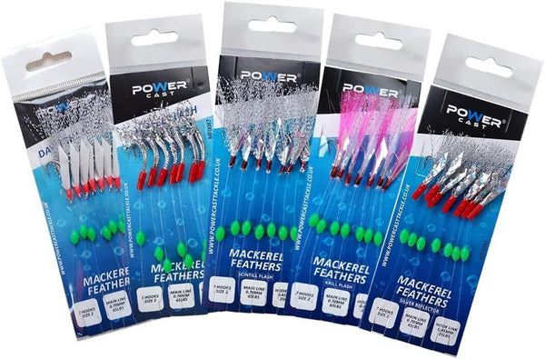 7 Hooks Mackerel Feathers (5 Pack)