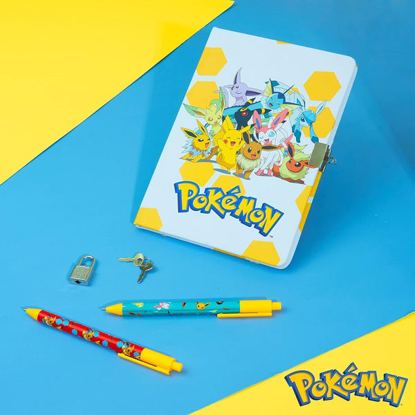 Pokemon Stationery Set Secret Dairy for Girls and Boys Notebook and Pen Set