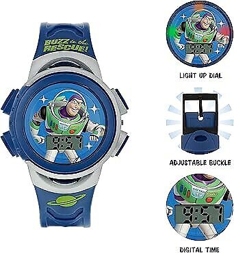 Toy Story Boys Digital Quartz Flashing Watch Blue Silver TYM4009