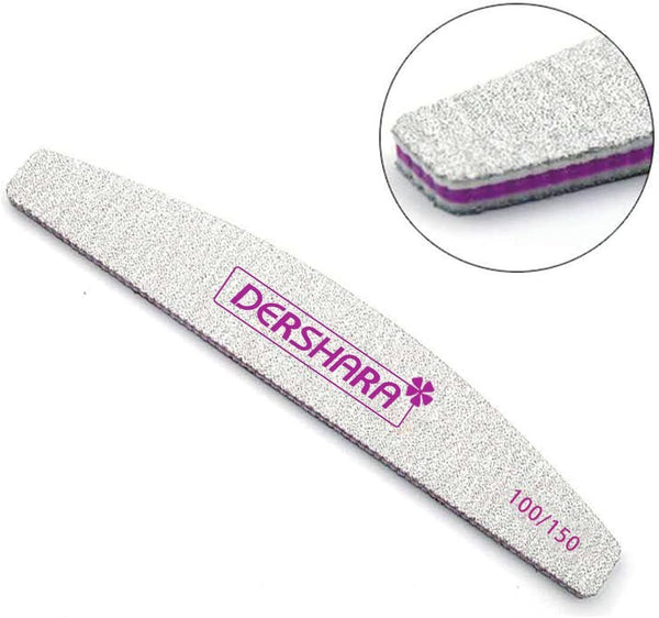 15 Pcs Professional Nail File Double Sided Grit 100/150 Buffer Manicure Tools