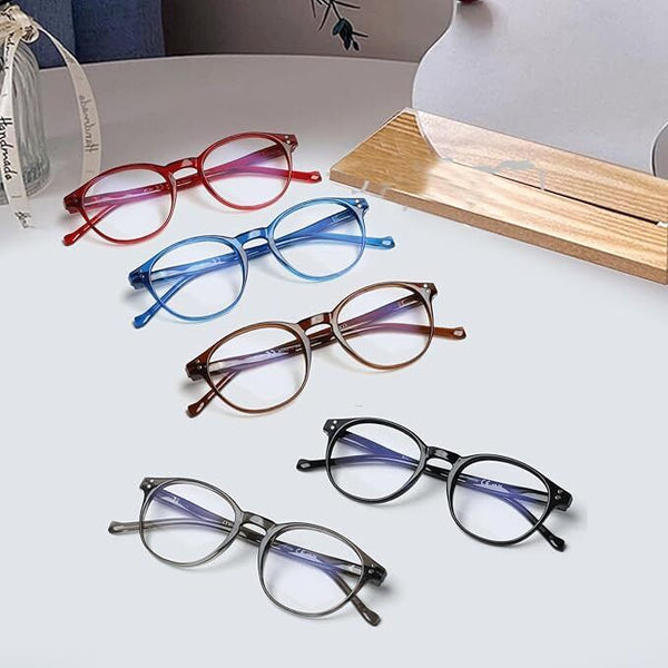 Kerecsen 5 Pack Rectangular Retro Style Men Reading Glasses +2.50 Multicolour
