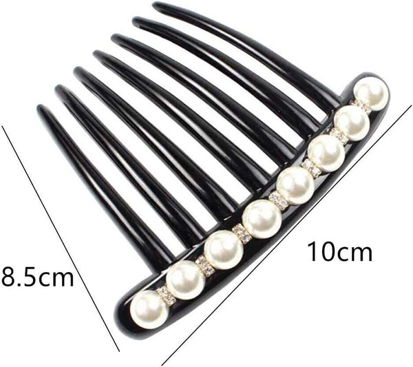 5 Pcs Pearl Hair Combs - Side, Bun, Bridal Accessories for Girls