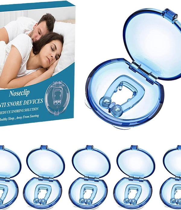 6 pcs Snoring Stop Silicone Magnetic Anti Snore Nose Clip Device Silent Sleep uk