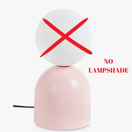 John Lewis & Partners Table Lamp Lupo Touch, Pink *NO LAMPSHADE*