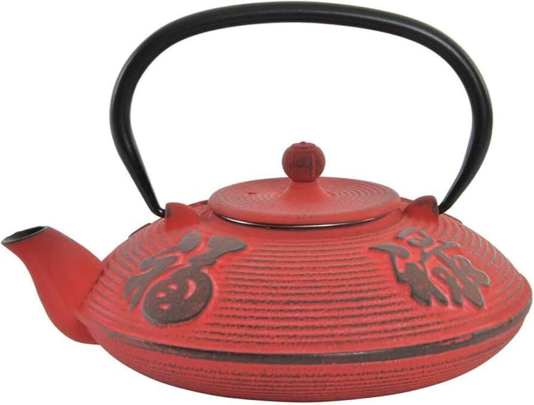 DKD Home Decor Kettle Set Red Black 800ml