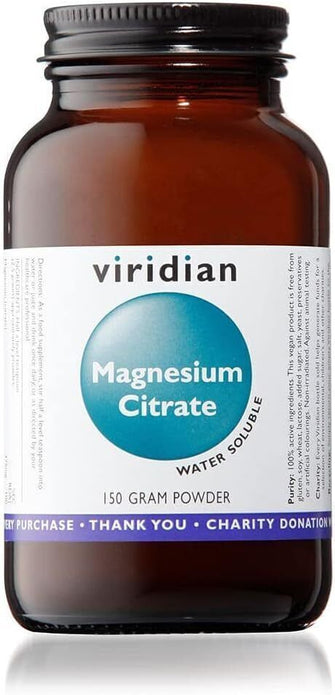 Viridian Magnesium Citrate Powder 150g EXP14/07/26