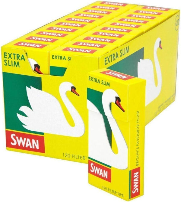 10 Pack of Swan Extra Slim Cigarette Filter Tips (1200 Tips)