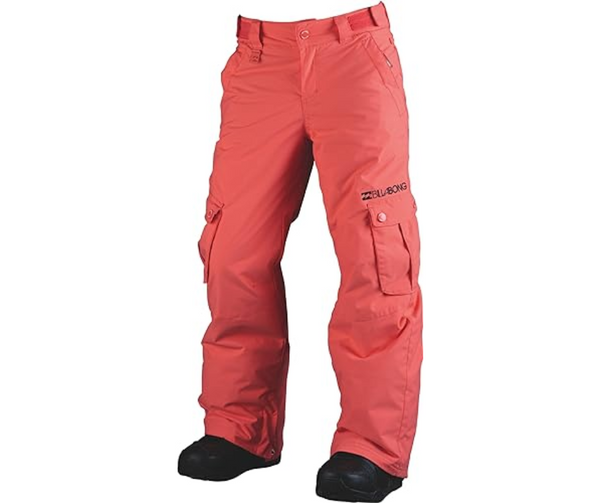 BILLABONG Children Beobble Snow Pants, Waterproofing,  Coral Red, Age 10  