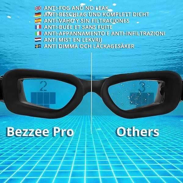 BEZZEE PRO Swimming Goggles   Adult Swimming Goggles with UV Protection