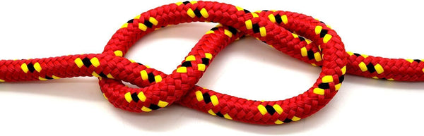 Red & Black Polypropylene Rope, 10mm x 10m, Braided Cord for Boats & Camping