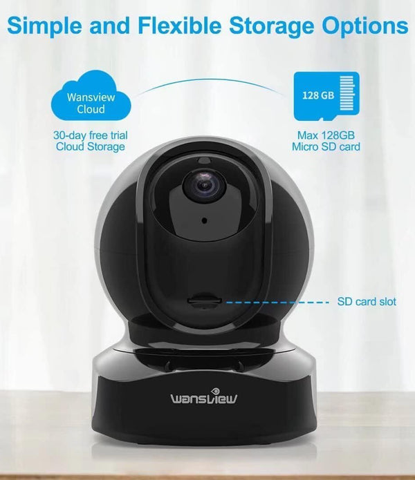 wansview WiFi IP Baby Camera, 2K Wireless Home Security Camera