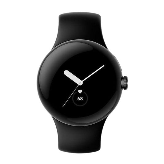 Google Pixel Watch 1 (Lte, 41mm) Obsidian Stainless Steel Case + Black Strap