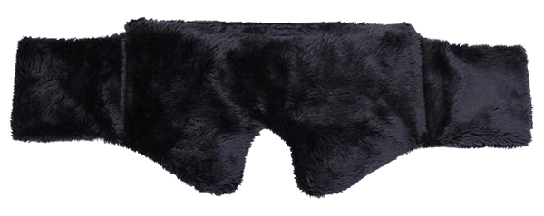 Huggaroo Gem | Super Plush Heated Eye and Sleep Mask with Gel Ice Pack - Black