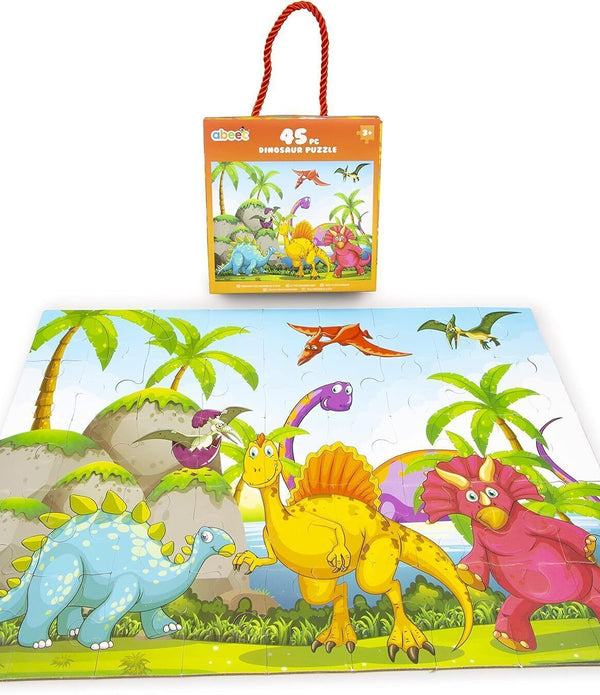 Abeec Dinosaur Puzzle 45pc - Kids Jigsaw Age 3+ Fun Party Bag Filler